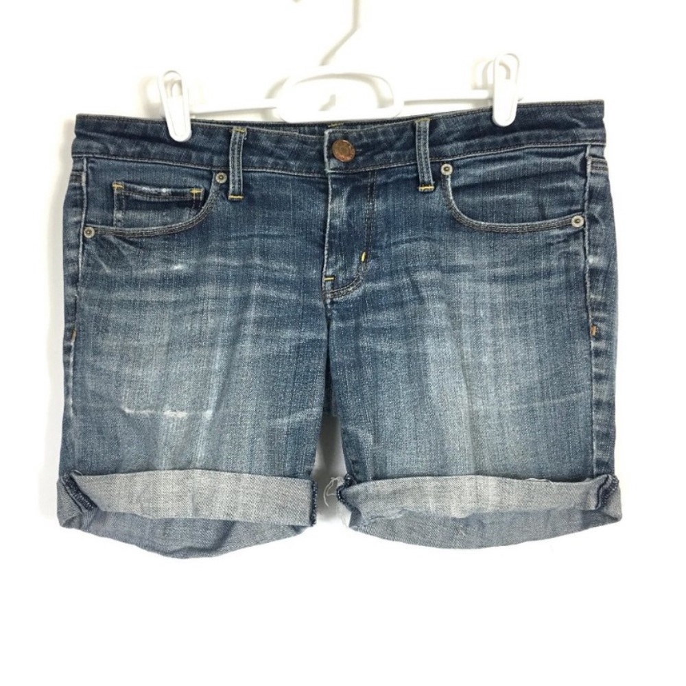 American Eagle Denim Cuffed Shorts Size 6